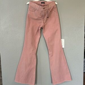 Express women’s blush pink jeans, flare bottom, size 6R